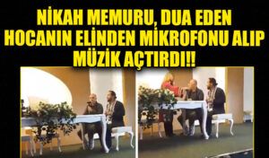 İzmir’de Nikah Memuru Skandalı: Dua Edene Müdahale Edip Müzik Açtırdı!