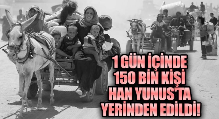 BM: 1 Gün İçinde 150 Bin Kişi Han Yunus’ta Yerinden Edildi