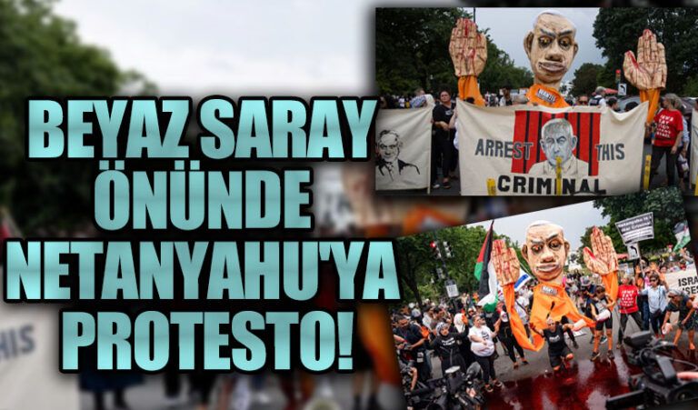 Beyaz Saray Önünde Netenyahu’ya Protesto