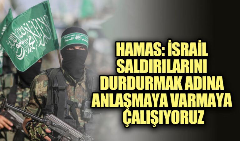 Hamas: İsrail Saldırılarını Durdurmak Adına Anlaşmaya Varmaya Çalışıyoruz 