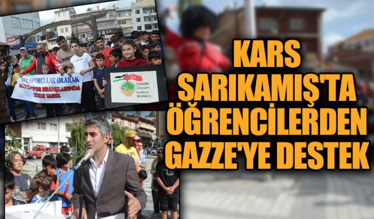 Kars Sarıkamış’ta Öğrencilerden Gazze’ye Destek