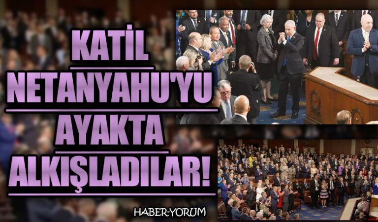 Katil Netenyahu’yu Ayakta Alkışladılar