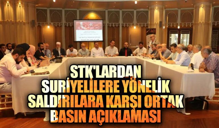 STK’lardan Suriyelilere Yönelik Saldırılara Karşı Ortak Basın Açıklaması