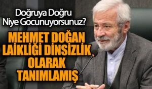 MEHMET DOĞAN LAİKLİĞİ DİNSİZLİK OLARAK TANIMLAMIŞ