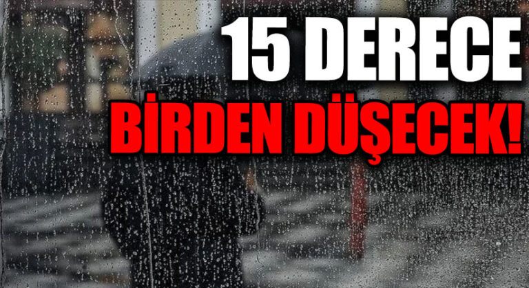 İstanbul’da Hava Sıcaklığı 15 Derece Birden Düşecek