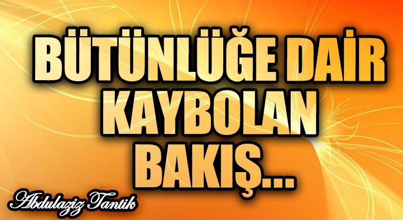 Bütünlüğe Dair Kaybolan Bakış…