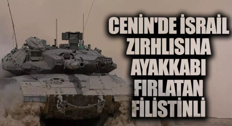 Cenin’de İsrail Zırhlısına Ayakkabı Fırlatan Filistinli