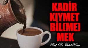 KADİR KIYMET BİL(ME)MEK
