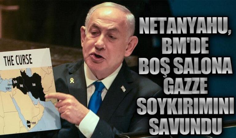 Netanyahu, BM’de Boş Salona Gazze Soykırımını Savundu