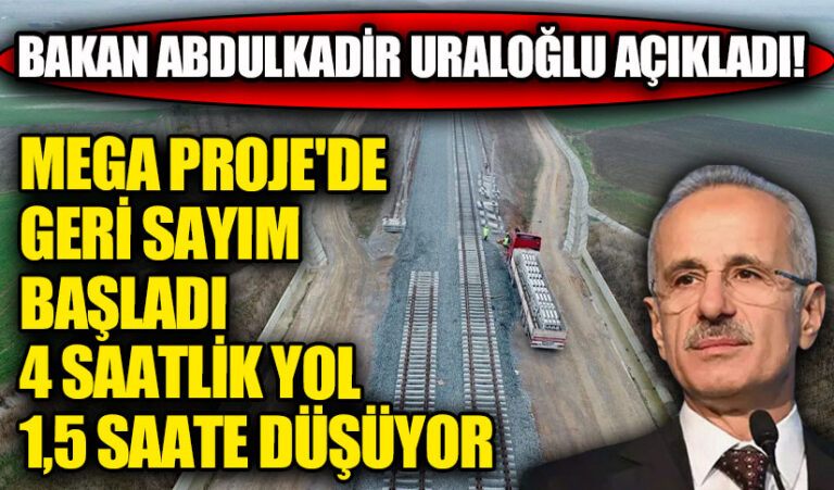 Bakan Abdulkadir Uraloğlu Açıkladı! 4 Saatlik Yol 1,5 Saate Düşüyor!