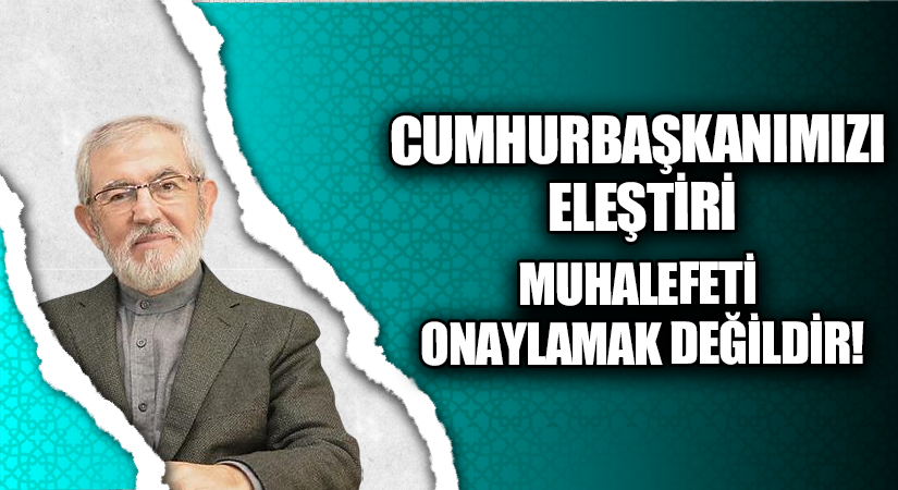 CUMHURBAŞKANIMIZI ELEŞTİRİ MUHALEFETİ ONAYLAMAK DEĞİLDİR