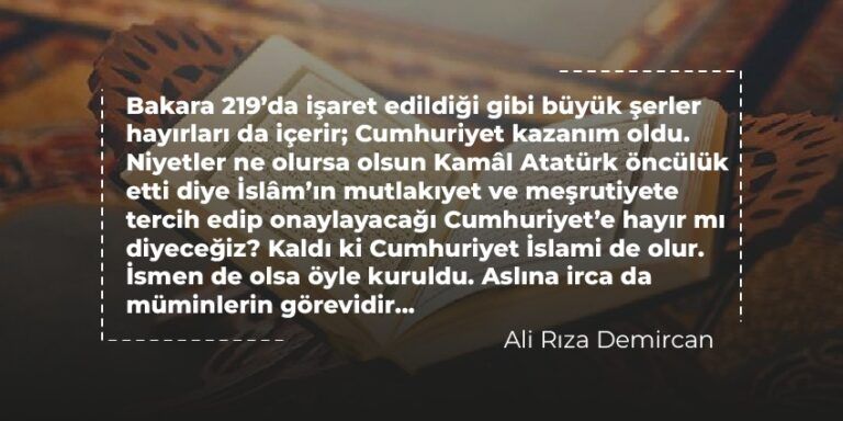 Büyük Şerler Hayırları da İçerir..