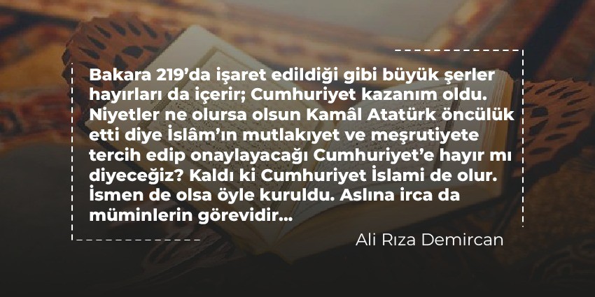 Büyük Şerler Hayırları da İçerir..