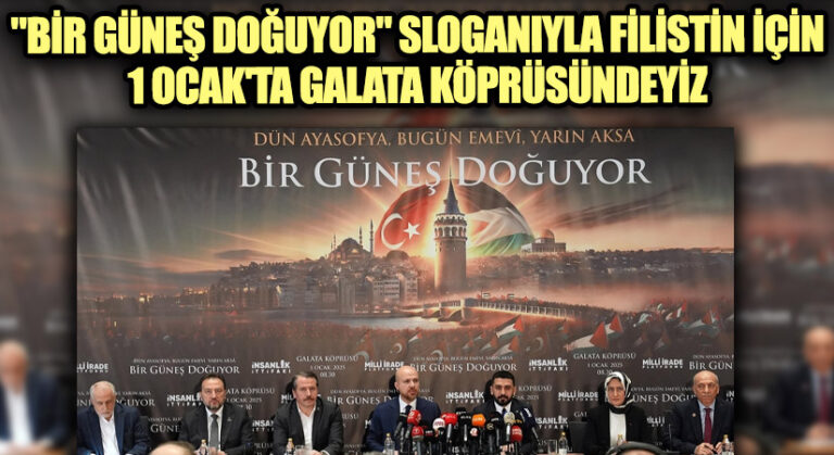 Galata Köprüsü’nde 1 Ocak’ta Düzenlenecek Filistin Eylemi İçin Ortak Çağrı