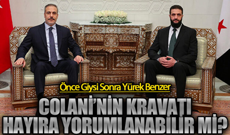 COLANİ’NİN KRAVATI HAYIRA YORUMLANABİLİR Mİ? 