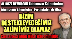 ALİ RIZA DEMİRCAN Hocamızın Kaleminden