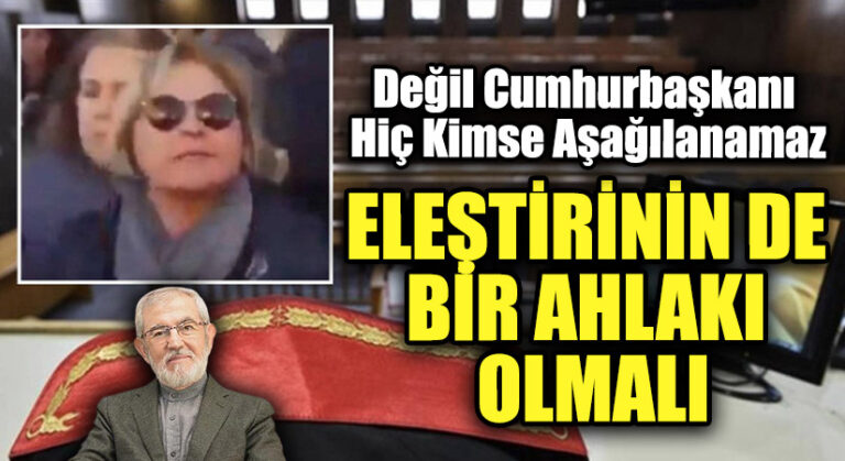 ELEŞTİRİNİN DE BİR AHLAKI OLMALI