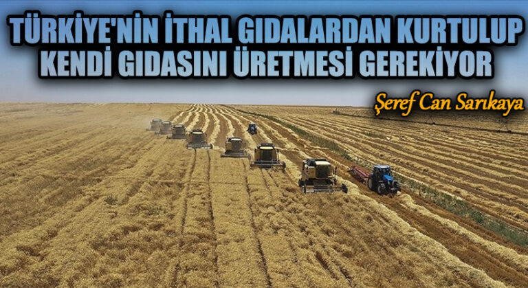 Türkiye’nin İthal Gıdalardan Kurtulup Kendi Gıdasını Üretmesi Gerekiyor