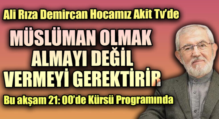 Ali Rıza Demircan hocamız AKİT TV’DE
