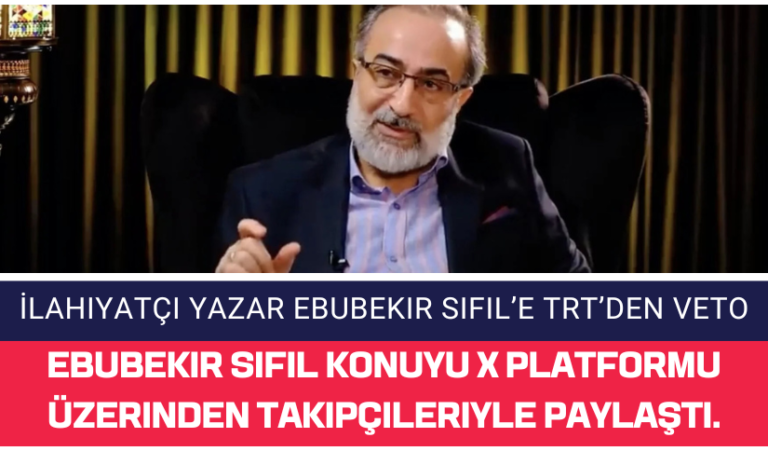 Yazar Ebubekir Sifil’in TRT Programına Katılımı Engellendi