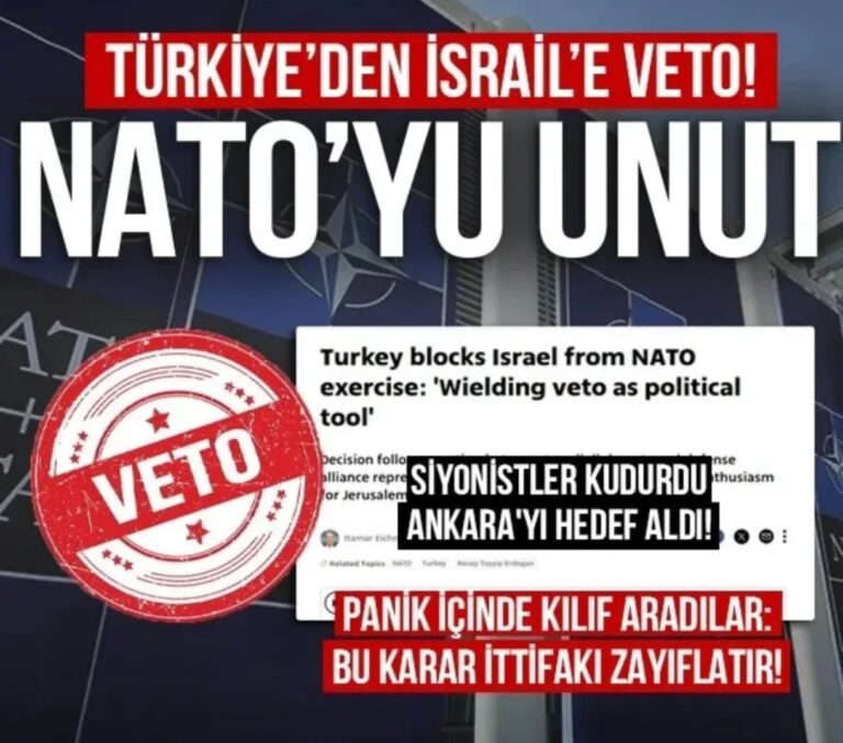 Türkiye’den İsrail’e NATO Darbesi