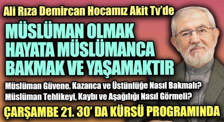 ALİ RIZA DEMİRCAN KÜRSÜ PROGRAMINDA