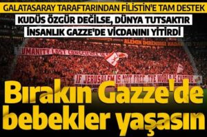 Galatasaray ve Konyaspor’dan: Filistin’e Eşi Görülmemiş Destek
