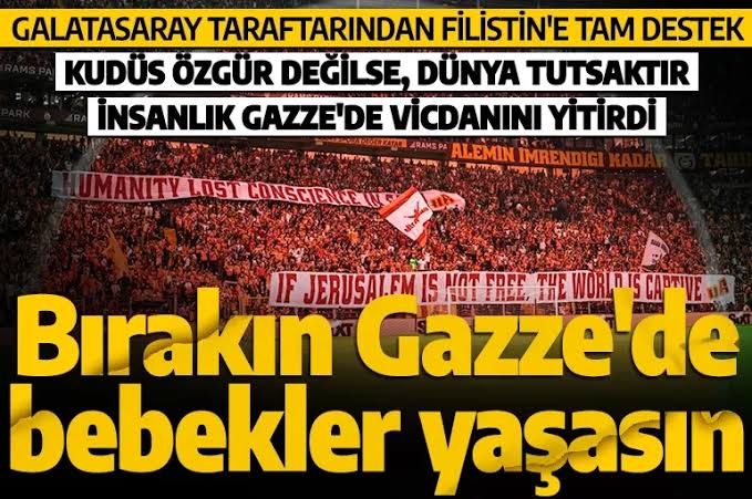 Galatasaray ve Konyaspor’dan: Filistin’e Eşi Görülmemiş Destek