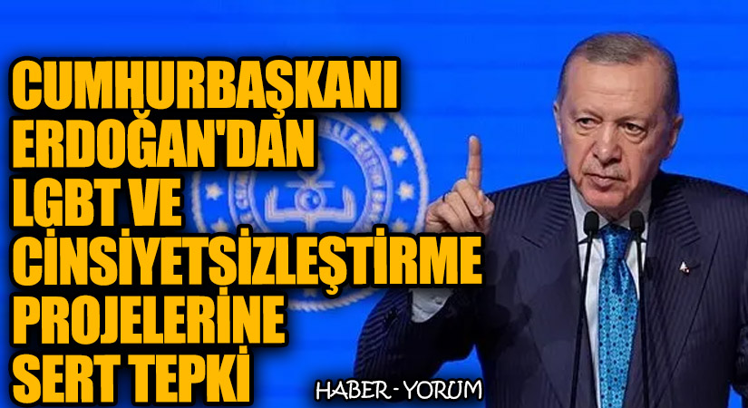 Cumhurbaşkanı Erdoğan’dan LGBT ve Cinsiyetsizleştirme Projelerine Sert Tepki