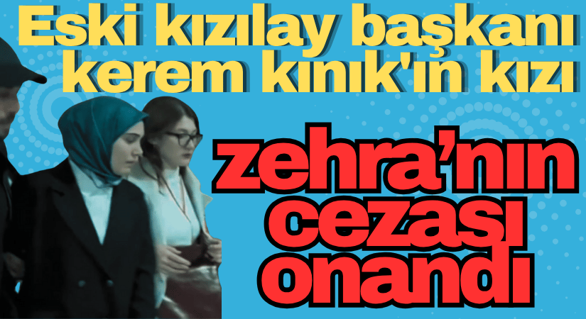 Eski Kızılay Başkanı: Kerem Kınık’ın kızı Zehra Kınık Demir’e, Ceza Verildi