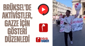 Brüksel’de, Aktivistler Gazze için Sokağa Çıktı