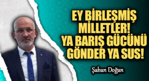 Ey Birleşmiş Milletler! Ya Barış Gücünü Gönder Ya Sus!