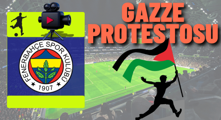 Fenerbahçe Tribününden İsrail’in Gazze Katliamı Protesto Edildi
