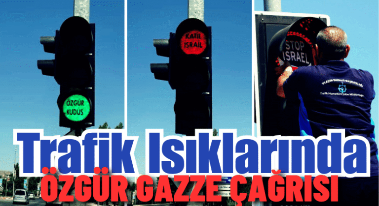 Kocaeli’de Trafik Işıklarında: Gazze Mesajı