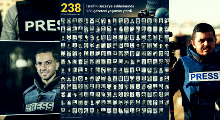 İsrail Saldırıları Sonucu 238 Gazeteci Öldürüldü