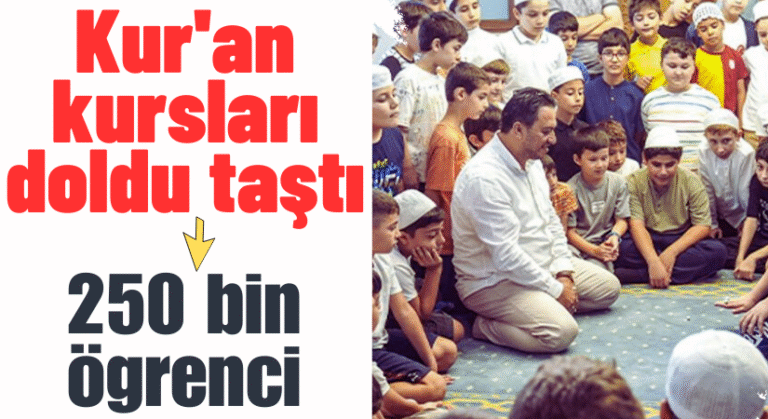Yaz Kur’an Kursları Doldu Taştı