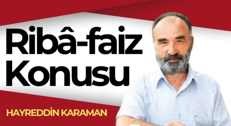 Ribâ-faiz Konusu