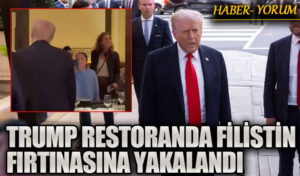 Trump Restoranda Filistin Fırtınasına Yakalandı
