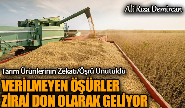 VERİLMEYEN ÖŞÜRLER ZİRAİ DON OLARAK GELİYOR