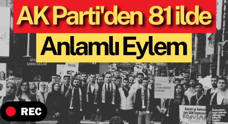 AK Parti Gençlik Kolları’ndan Anlamlı Gazze Eylemi