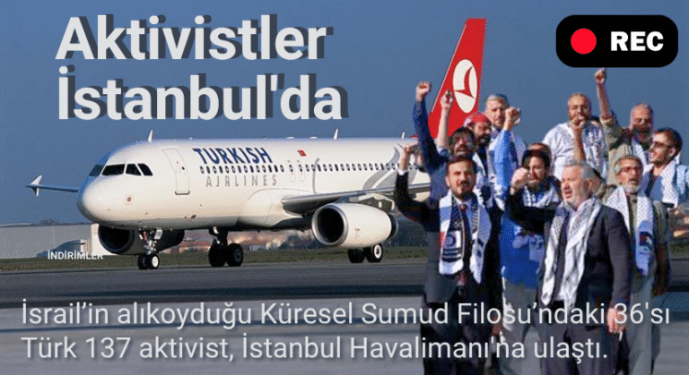 Küresel Sumud Filosu Aktivistleri Yurda Döndü