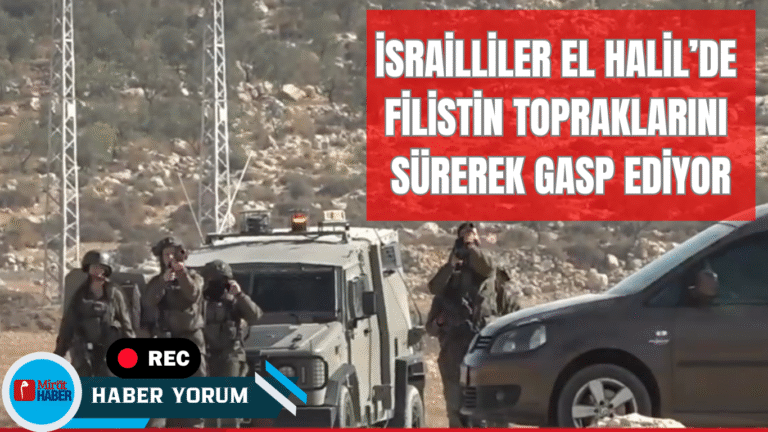 İsrailliler El Halil’de Filistin Topraklarını Sürerek Gasp Ediyor