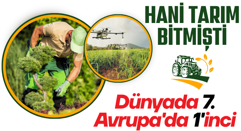 Türkiye Tarımda, Avrupa’da 1. Dünyada 7. Sırada