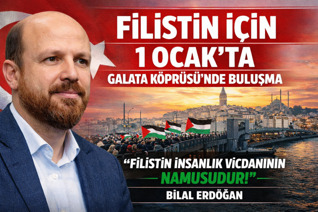 Filistin İçin 1 Ocak’ta Galata Köprüsü’nde Buluşma