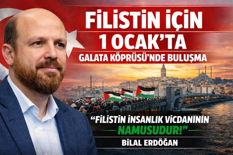Filistin İçin 1 Ocak’ta Galata Köprüsü’nde Buluşma