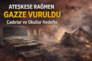 Katil İsrail Ordusu Gazze’de Çadır ve Okulları Vurdu: 2’si Çocuk 7 Şehit