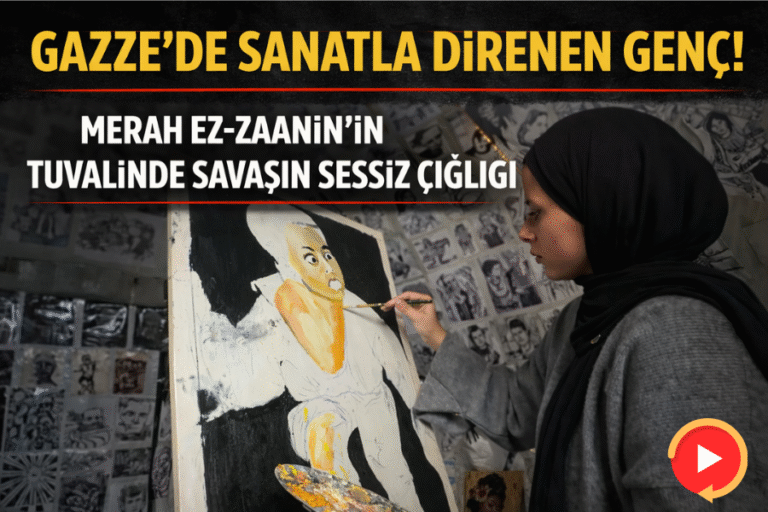 Gazze’de Sanatla Direnen Bir Genç: Merah’ın Tuvalinde Savaşın Sessiz Çığlığı