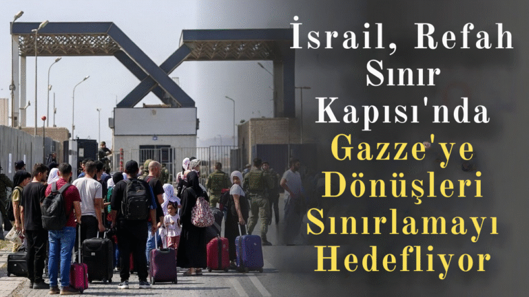 İsrail, Refah Sınır Kapısı’nda Gazze’ye Dönüşleri Sınırlamayı Hedefliyor