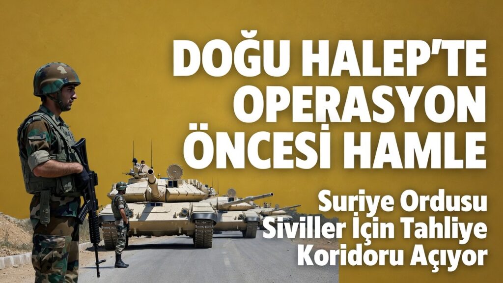 Suriye Ordusu, Doğu Halep Kırsalında Siviller İçin Tahliye Koridoru Açıyor