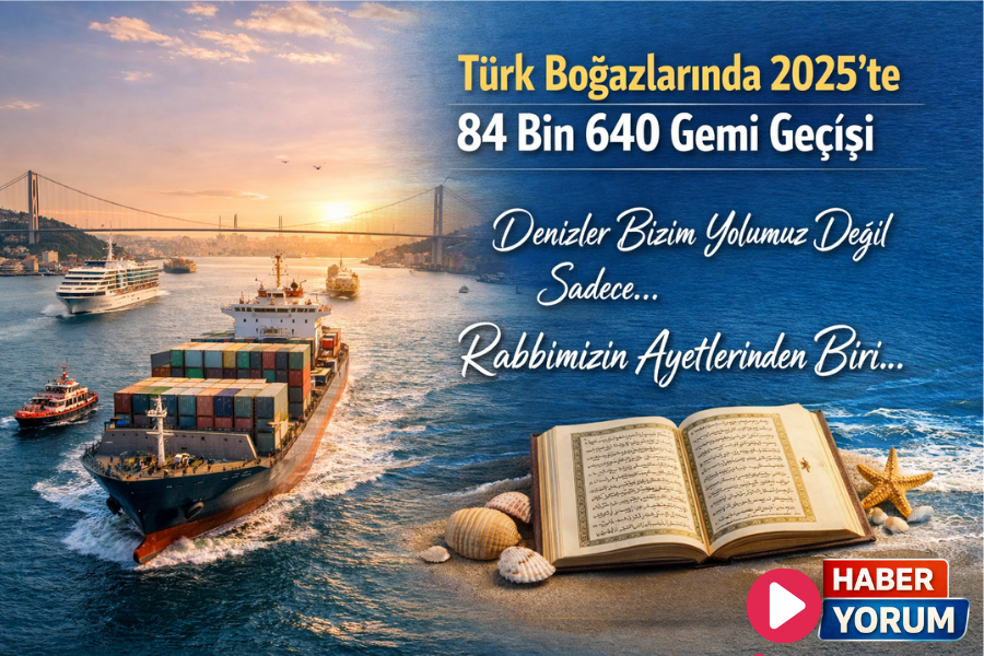 Türk Boğazlarında 2025’te 84 Bin 640 Gemi Geçişi